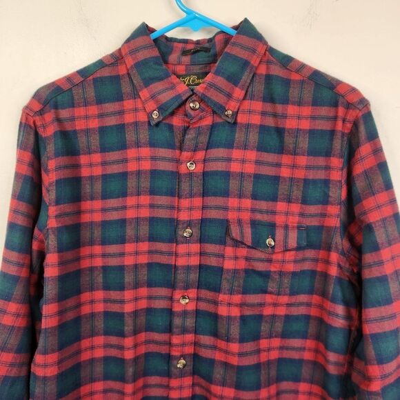 J. Crew Mens Slim Fit LS Cashmere Blend Gingham Print Button Down Shirt Medium - Picture 3 of 6